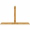 Ekena Millwork Portland Rough Sawn Timber Gable Bracket, Western Red Cedar, 96"W x 60"H x 2"D x 6"F, 15/12 Pitch GBW096X60X0206POR00RWR - alternate 1